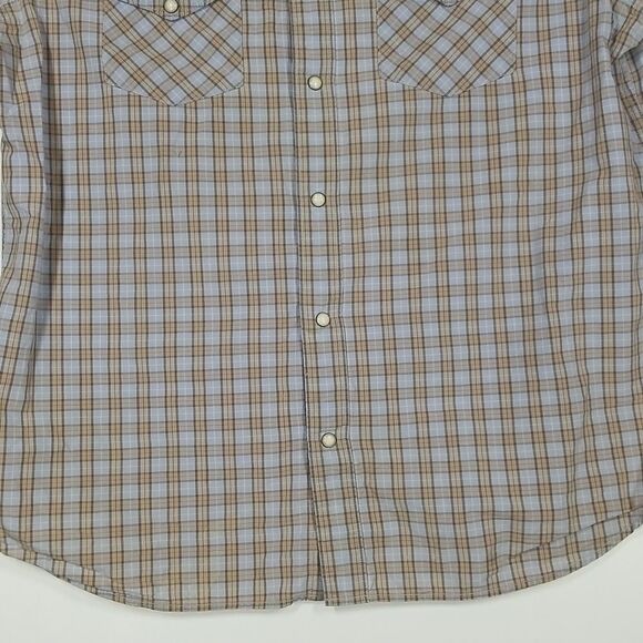 Gap Shirt Men's Large Plaid Pearl Snap Button Down Long Sleeve Cowboy Western - Picture 3 of 12